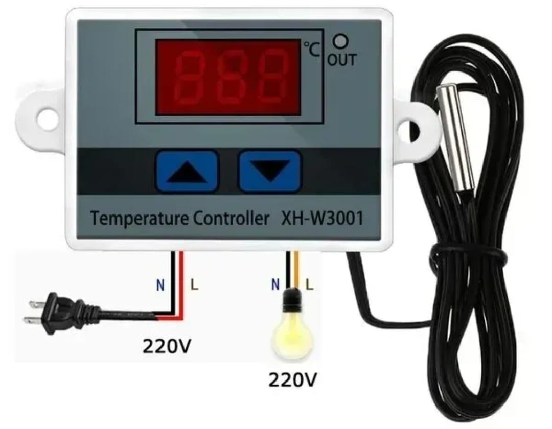 Терморегулятор электронный (XH-3001) 1500w с датчиком температуры